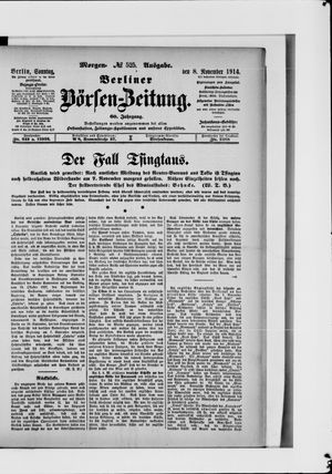 Berliner Börsen-Zeitung vom 08.11.1914