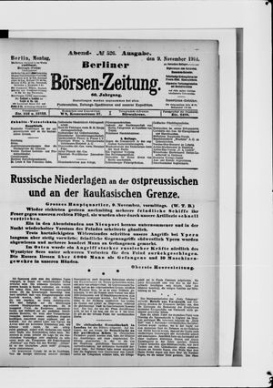 Berliner Börsen-Zeitung vom 09.11.1914