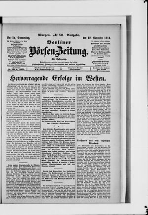 Berliner Börsen-Zeitung vom 12.11.1914