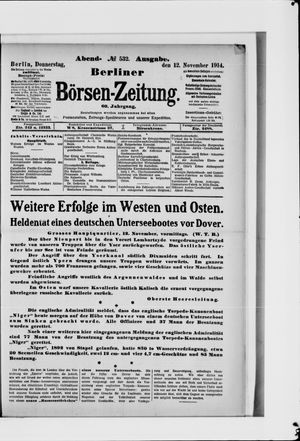 Berliner Börsen-Zeitung vom 12.11.1914