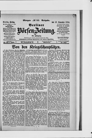 Berliner Börsen-Zeitung vom 13.11.1914