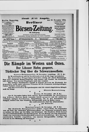 Berliner Börsen-Zeitung vom 19.11.1914