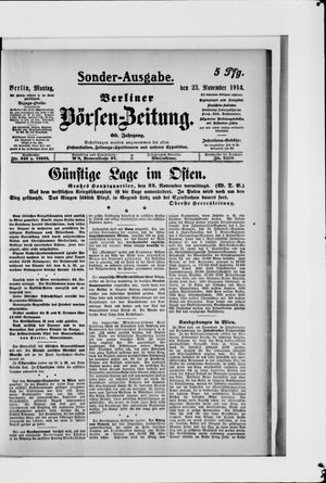 Berliner Börsen-Zeitung vom 23.11.1914