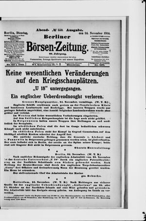 Berliner Börsen-Zeitung on Nov 24, 1914