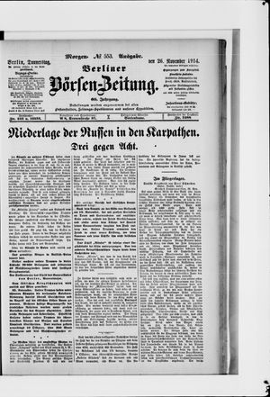 Berliner Börsen-Zeitung vom 26.11.1914