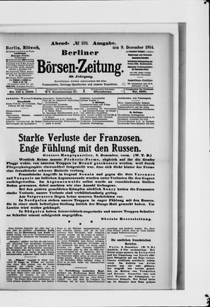 Berliner Börsen-Zeitung vom 09.12.1914