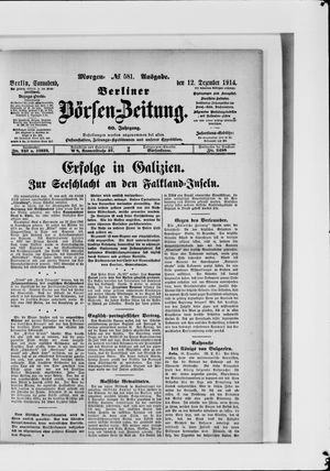 Berliner Börsen-Zeitung vom 12.12.1914