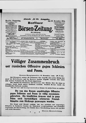 Berliner Börsen-Zeitung vom 17.12.1914