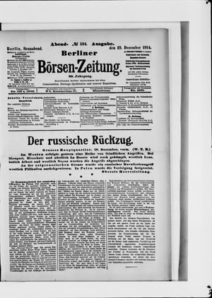 Berliner Börsen-Zeitung vom 19.12.1914