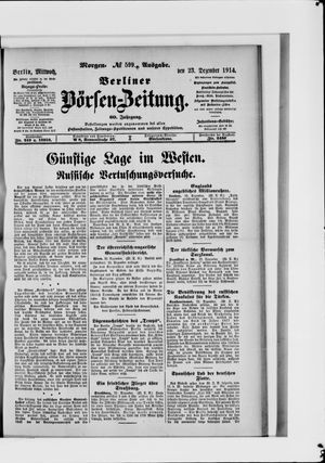 Berliner Börsen-Zeitung vom 23.12.1914