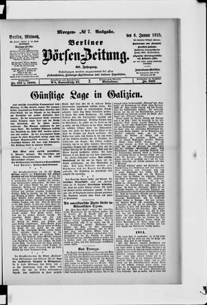 Berliner Börsen-Zeitung vom 06.01.1915