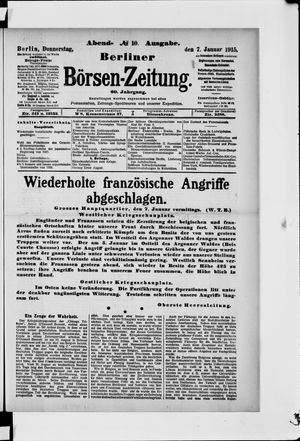 Berliner Börsen-Zeitung vom 07.01.1915