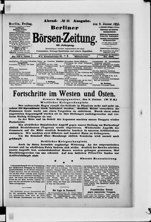 Berliner Börsen-Zeitung vom 08.01.1915