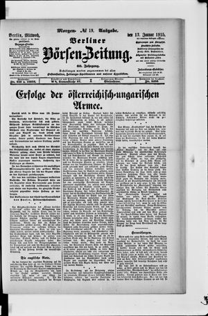 Berliner Börsen-Zeitung vom 13.01.1915