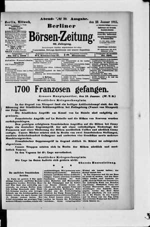 Berliner Börsen-Zeitung vom 13.01.1915
