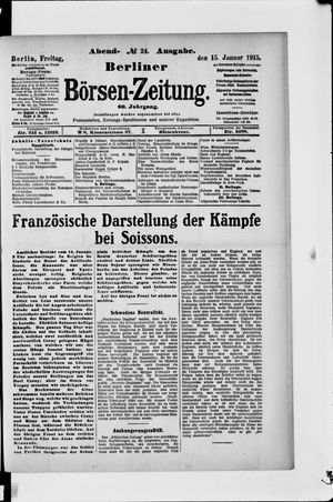 Berliner Börsen-Zeitung on Jan 15, 1915