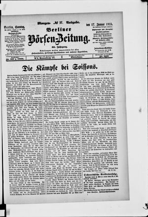 Berliner Börsen-Zeitung on Jan 17, 1915
