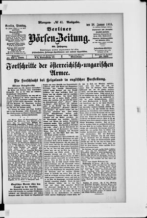 Berliner Börsen-Zeitung vom 26.01.1915
