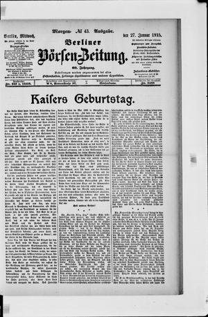 Berliner Börsen-Zeitung vom 27.01.1915