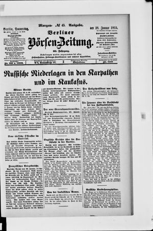 Berliner Börsen-Zeitung on Jan 28, 1915