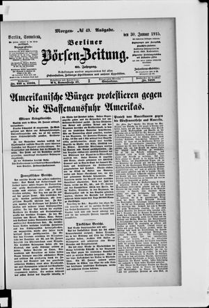 Berliner Börsen-Zeitung vom 30.01.1915