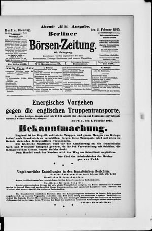 Berliner Börsen-Zeitung vom 02.02.1915
