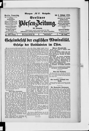 Berliner Börsen-Zeitung vom 04.02.1915