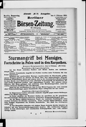 Berliner Börsen-Zeitung vom 04.02.1915