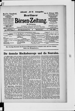 Berliner Börsen-Zeitung on Feb 6, 1915
