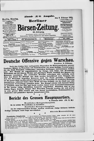 Berliner Börsen-Zeitung vom 09.02.1915