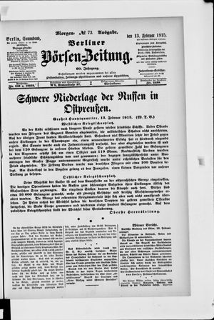 Berliner Börsen-Zeitung vom 13.02.1915