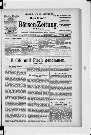 Berliner Börsen-Zeitung on Feb 16, 1915