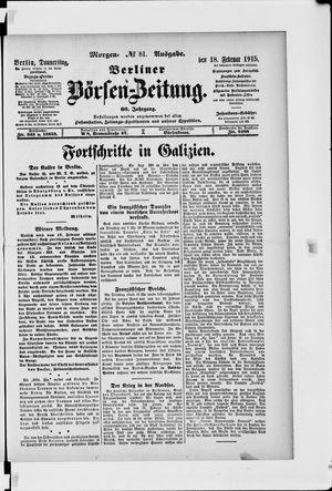 Berliner Börsen-Zeitung vom 18.02.1915