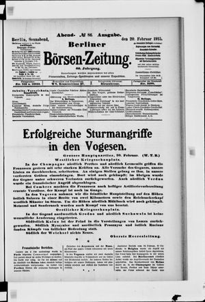 Berliner Börsen-Zeitung vom 20.02.1915