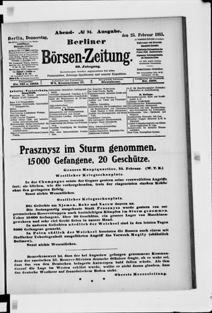 Berliner Börsen-Zeitung on Feb 25, 1915