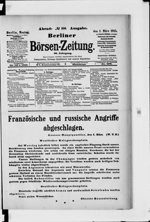 Berliner Börsen-Zeitung vom 01.03.1915