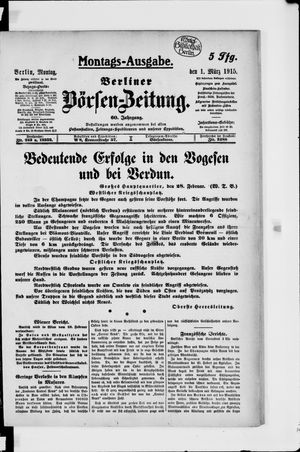 Berliner Börsen-Zeitung vom 01.03.1915