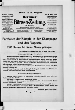 Berliner Börsen-Zeitung vom 08.03.1915