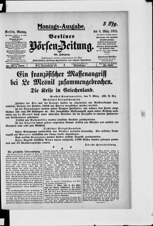 Berliner Börsen-Zeitung on Mar 8, 1915