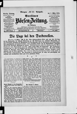 Berliner Börsen-Zeitung on Mar 9, 1915
