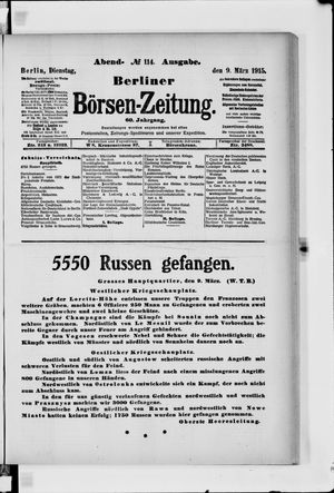 Berliner Börsen-Zeitung vom 09.03.1915