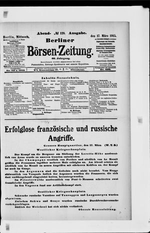 Berliner Börsen-Zeitung vom 17.03.1915