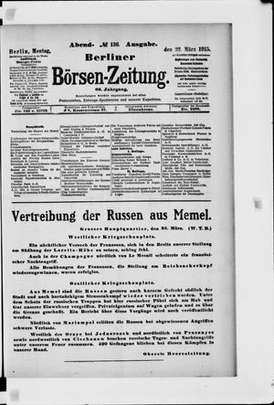 Berliner Börsen-Zeitung on Mar 22, 1915