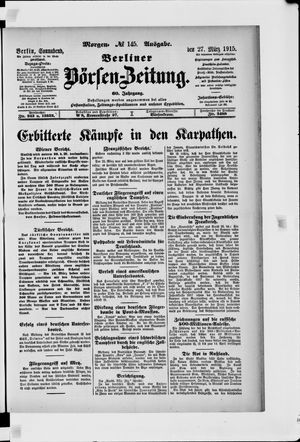 Berliner Börsen-Zeitung vom 27.03.1915