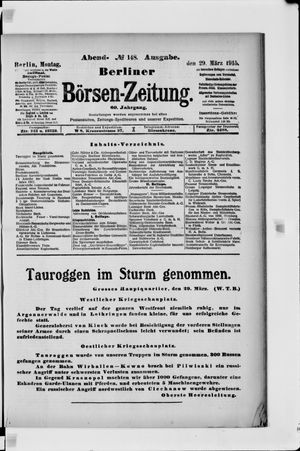 Berliner Börsen-Zeitung vom 29.03.1915