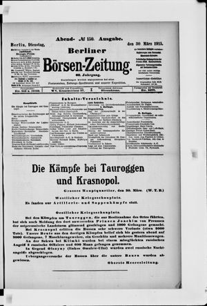 Berliner Börsen-Zeitung vom 30.03.1915