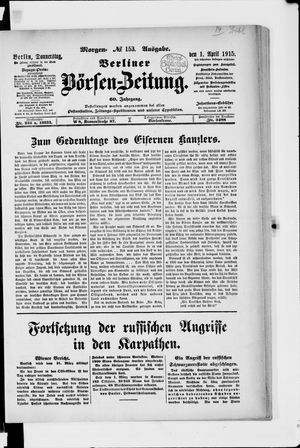 Berliner Börsen-Zeitung vom 01.04.1915