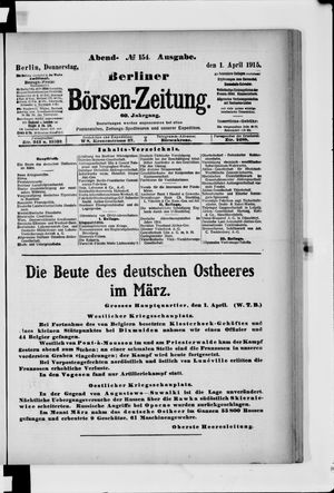 Berliner Börsen-Zeitung on Apr 1, 1915