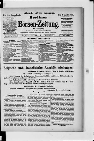 Berliner Börsen-Zeitung on Apr 3, 1915