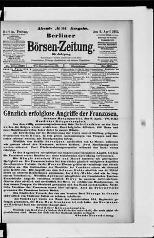 Berliner Börsen-Zeitung vom 09.04.1915